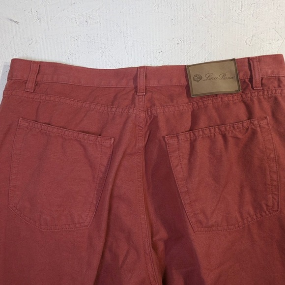 Loro Piana Cotton Linen Pants – 31x34 Red Straight Italy READ - Picture 9 of 11